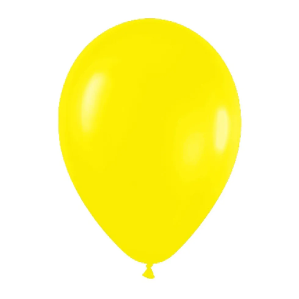 Pack de 12 Globos Amarillo Mate 30 cm