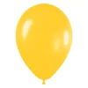 Pack de 12 Globos Amarillo Metalizado 30 cm