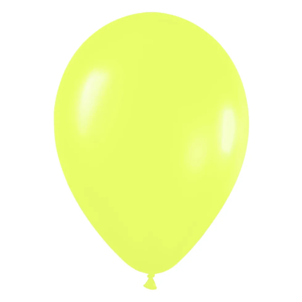 Pack de 12 Globos Amarillo Neón 30 cm - Sempertex