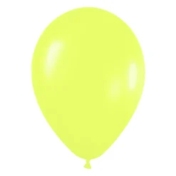 Pack de 50 Globos Amarillo Neón 30 cm