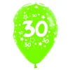 Pack de 12 globos 30 años multicolores