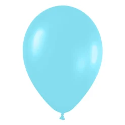Pack de 12 Globos Azul Caribe Satinado 30 cm