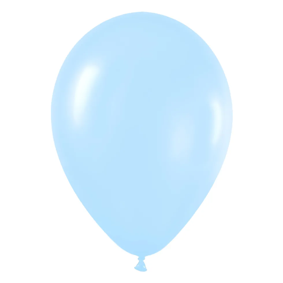 Pack de 12 Globos Azul Satinado 30 cm
