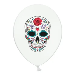Pack de 6 Globos Calavera Día de los Muertos 30 cm