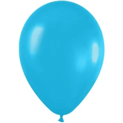 Pack de 100 globos color Azul Caribe Mate 12cm