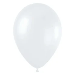Pack de 50 Globos color Blanco Satinado 30 cm