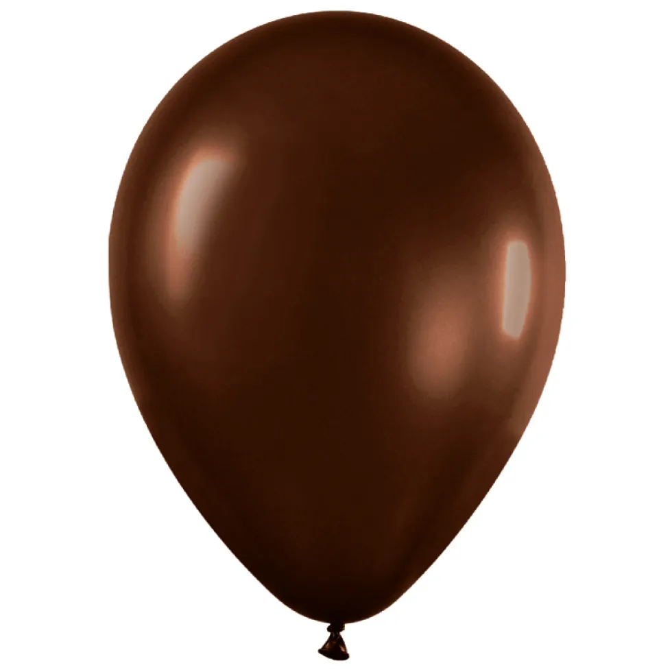 Pack de 100 globos color Chocolate 12 cm