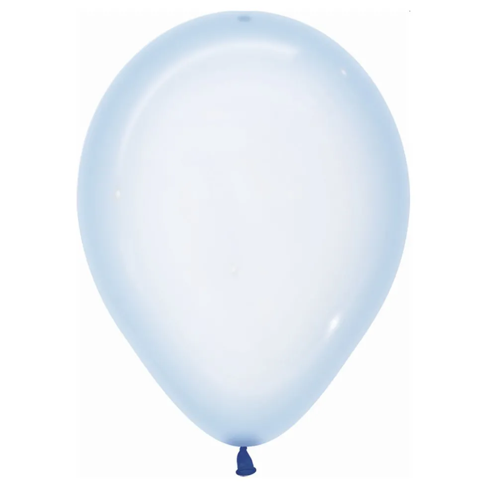 Pack de 50 Globos Cristal Azul Pastel 30 cm