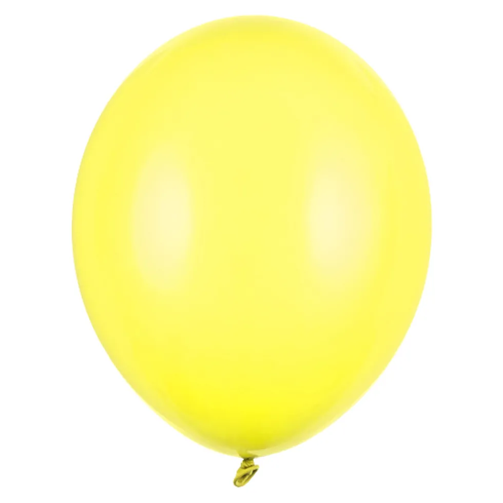 Pack de 10 Globos de Látex Amarillo Limón Pastel