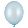 Pack de 10 Globos de Látex Azul Bebé Metálico