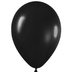 Pack de 10 Globos de Látex Negro Metalizado