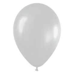 Pack de 50 globos de látex Plata Satinada 30 cm - Sempertex