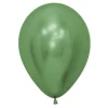 Pack de 10 Globos de Látex Verde Botella Metálico