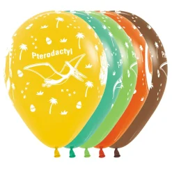 Pack de 12 Globos Dinosaurios 30 cm