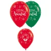 Pack de 12 Globos Feliz Navidad 30 cm