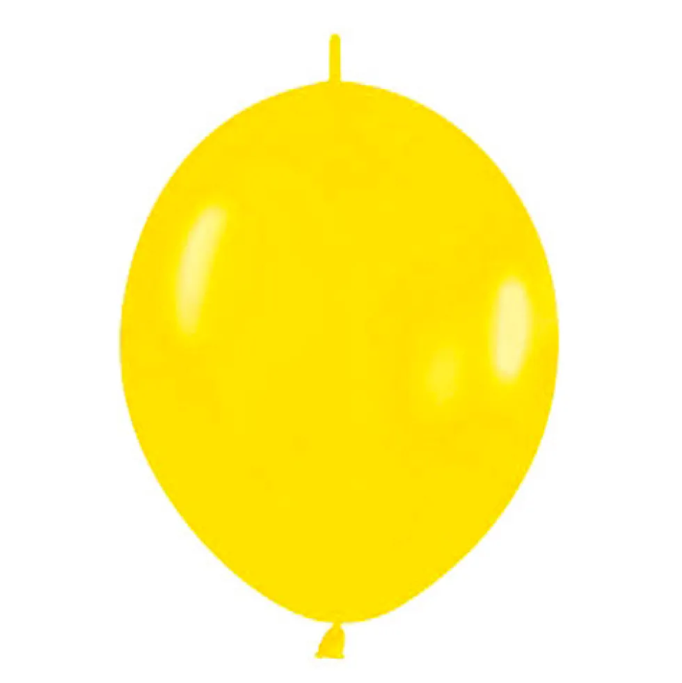 Pack de 50 Globos Link o loon Amarillos 12 cm