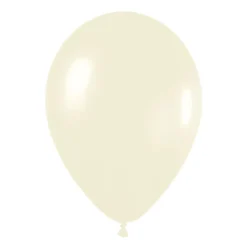 Pack de 100 Globos Marfil Satinado 12cm