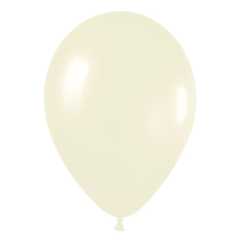 Pack de 100 Globos Marfil Satinado 12cm