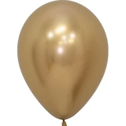 Pack de 12 Globos Reflex Dorado 30 cm