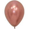 Pack de 12 Globos Reflex Oro Rosado 30 cm