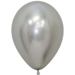 Pack de 12 Globos Reflex Plata 30 cm
