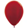 Pack de 12 Globos Rojo Metalizado 30 cm