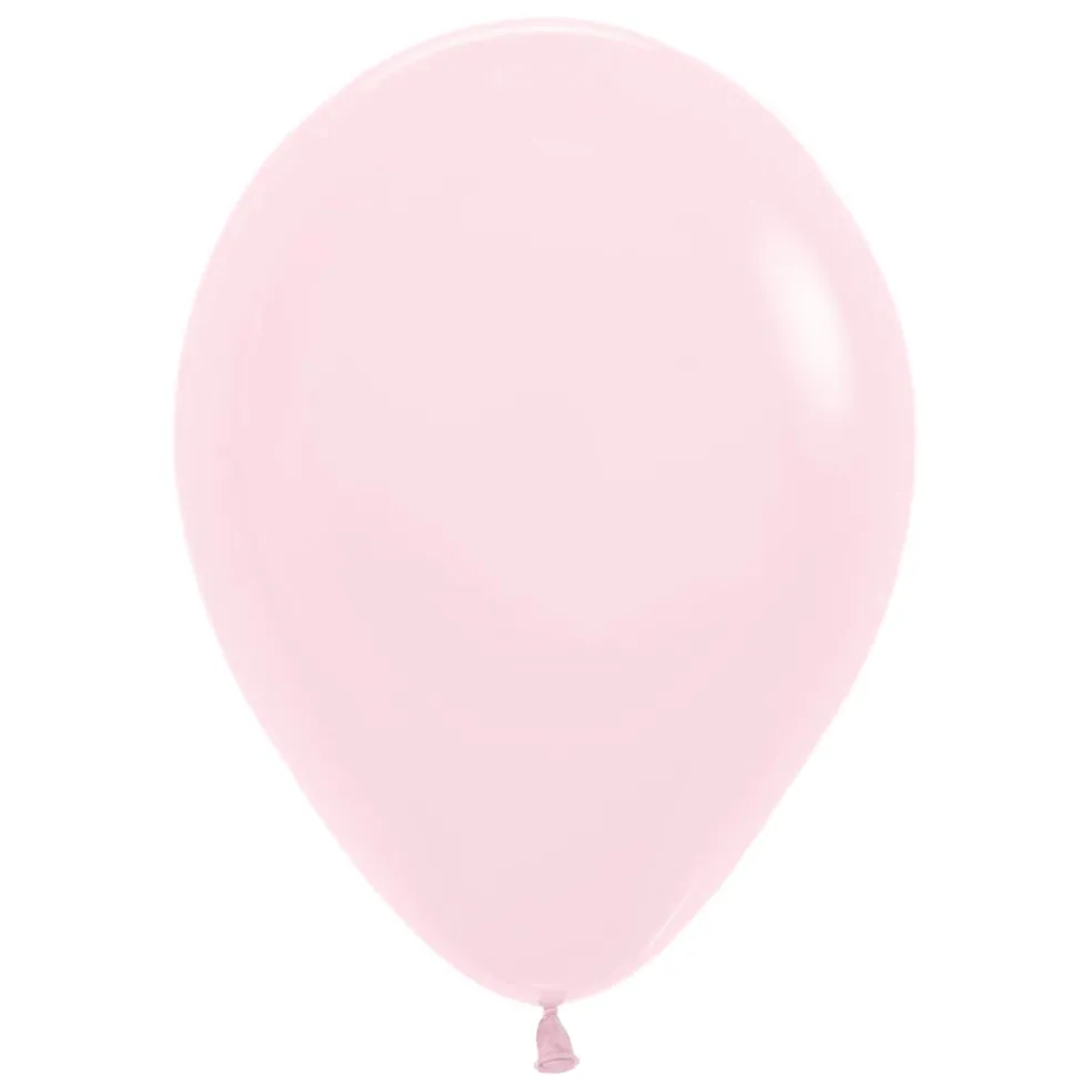 Pack de 12 Globos Rosa Pastel Mate 30 cm
