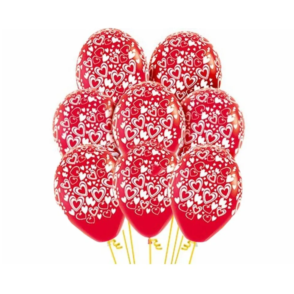 Pack de 12 Globos San Valentín 12 cm