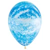 Pack de 12 Globos Transparentes Grafiti Azul Cielo 30 cm