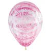 Pack de 12 Globos Transparentes Grafiti Rosa 30 cm