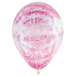 Pack de 12 Globos Transparentes Grafiti Rosa 30 cm