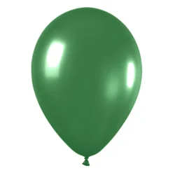 Pack de 100 Globos Verde Metalizado 12cm