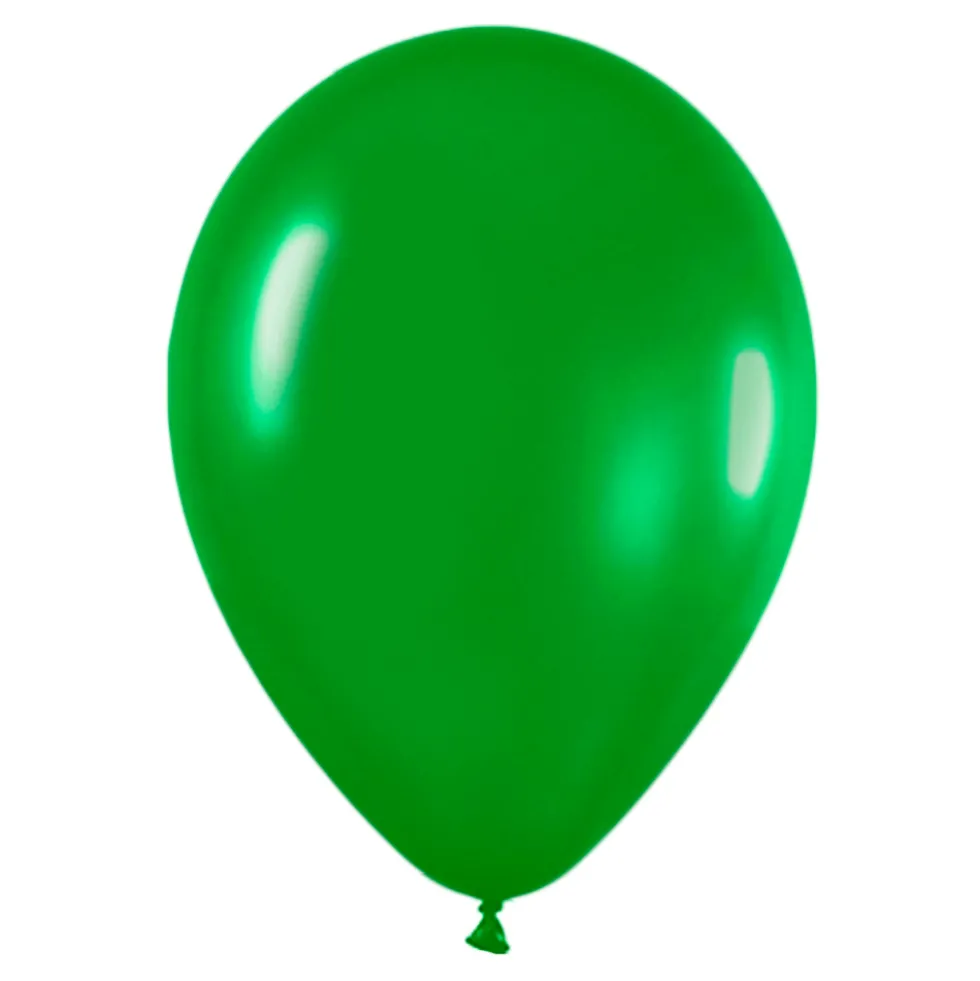 Pack de 100 Globos Verde Selva Mate 12cm