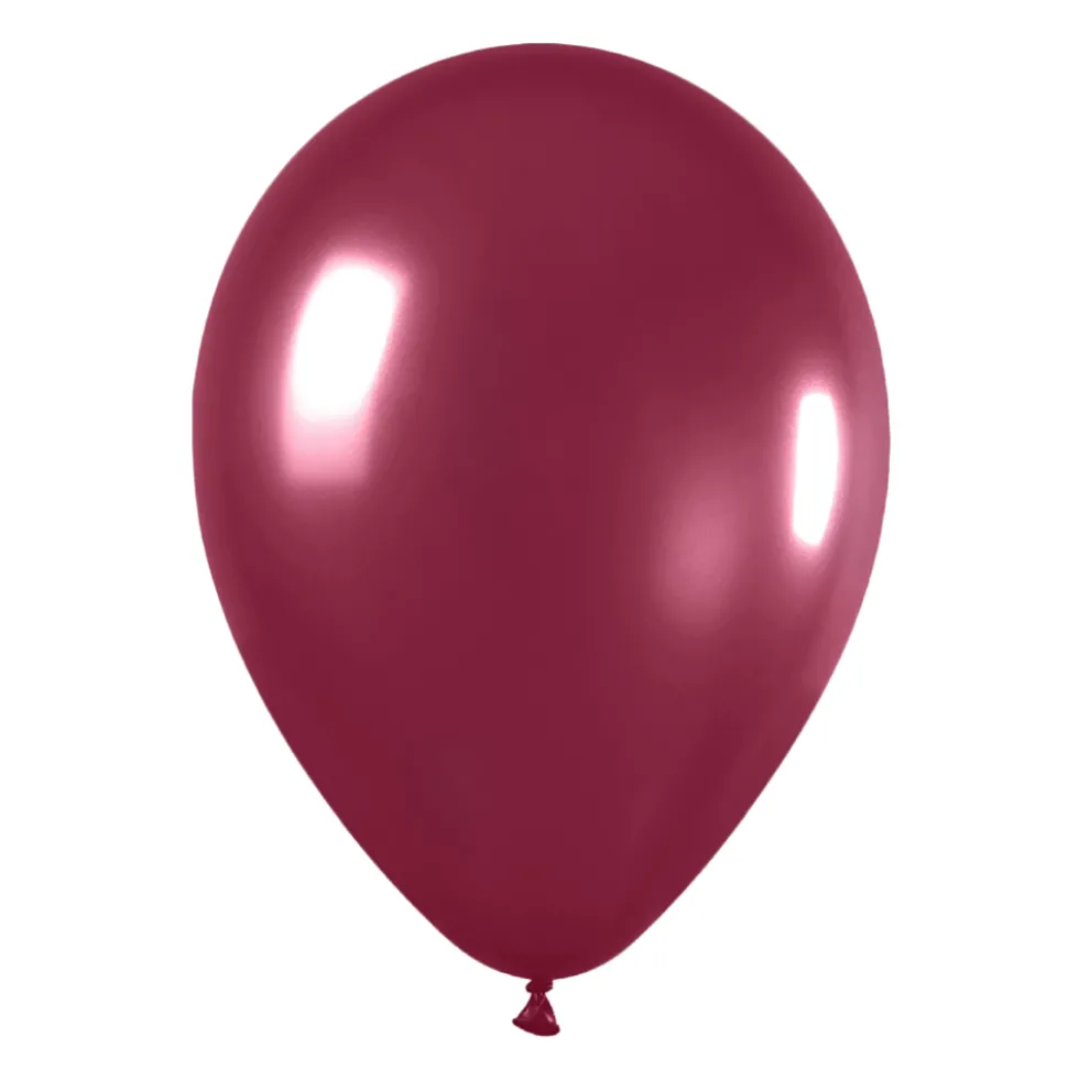 Pack de 100 Globos Vino Tinto Metalizado 12cm