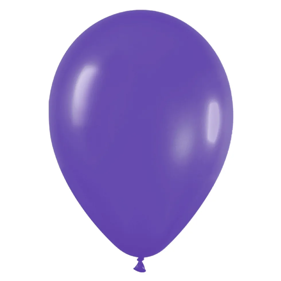 Pack de 12 Globos Violeta Mate 30 cm