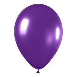 Pack de 100 Globos Violeta Metalizado 12cm