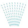 Pack de 10 Pajitas de Papel Azul Claro