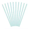 Pack de 24 Pajitas de Papel Chevron Azul Claro