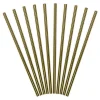 Pack de 10 Pajitas de Papel Doradas 19cm