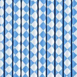 Pack de 10 Pajitas de Papel Rombos Azules