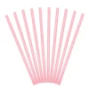 Pack de 10 Pajitas de Papel Rosa Claro 19cm