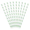 Pack de 10 Pajitas Rayas Verdes