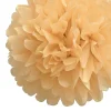 Pack de 4 Pompones de Seda 35cm color Kraft