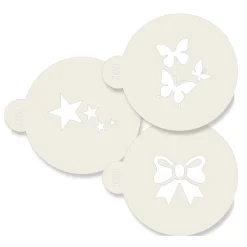 Pack de 3 stencils Estrellas Lazo y Mariposas