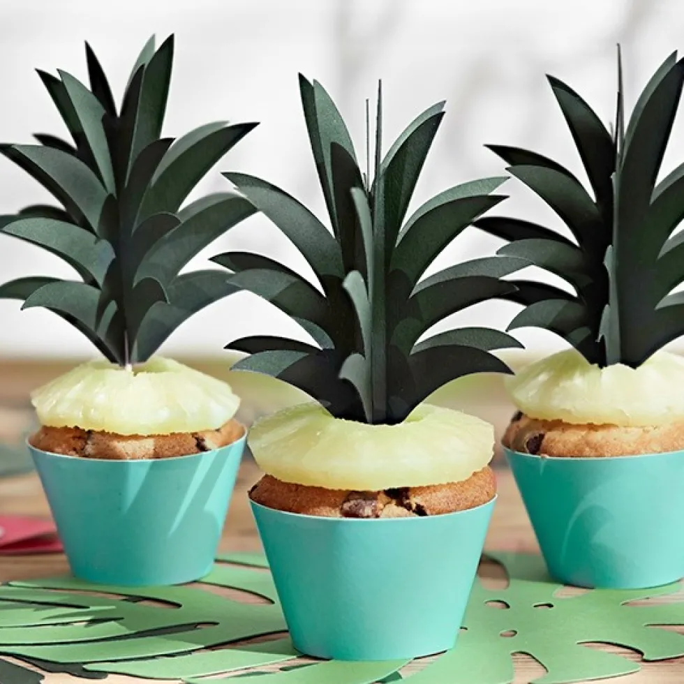 Pack de 6 Toppers para Cupcakes Piña