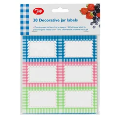 Pack 30 Etiquetas Adhesivas para Botes Gingham