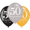 Pack 6 Globos Brillantes 50 años