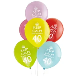 Pack 8 globos Keep Calm 40th