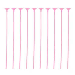 Pack 10 Palitos con Soporte para Globos Color Rosa