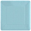 Pack 8 platos azules con lunares